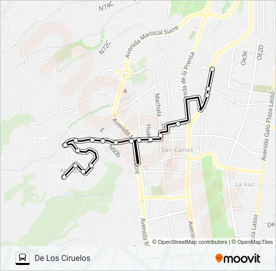 T. LA OFELIA - ATUCUCHO Bus Line Map