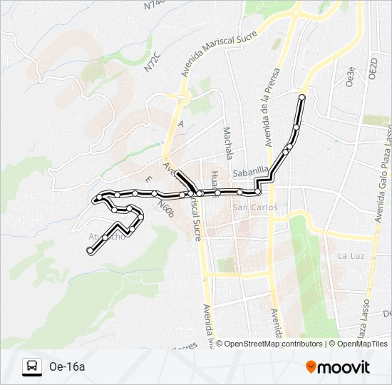 Mapa de T. LA OFELIA - ATUCUCHO de autobús