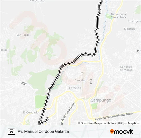 T. LA OFELIA - CALACALÍ Bus Line Map