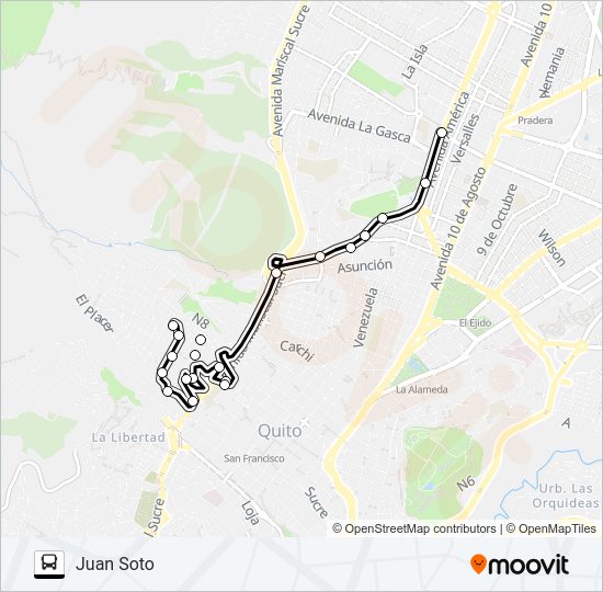 Mapa de SEMINARIO MAYOR - EL PLACER de autobús