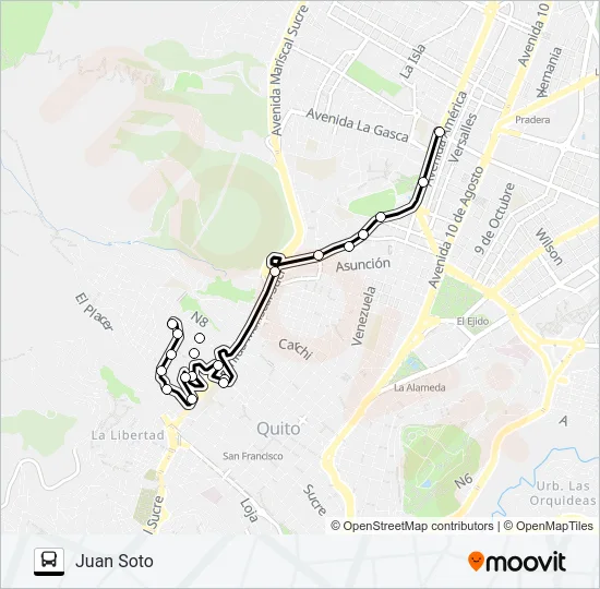 SEMINARIO MAYOR - EL PLACER Bus Line Map