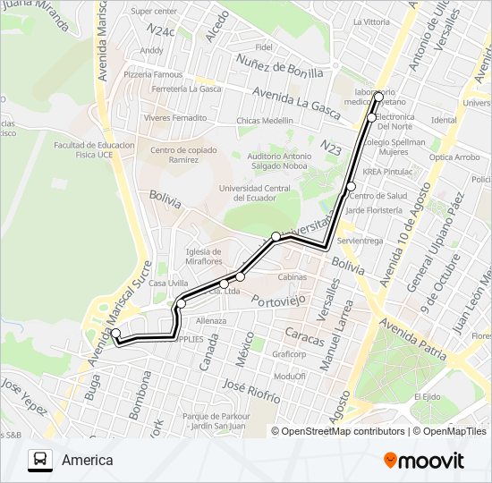 Mapa de SEMINARIO MAYOR - EL PLACER de autobús