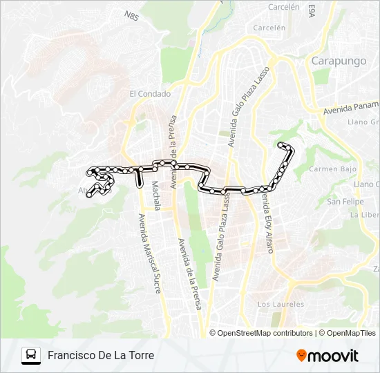 ATUCUCHO - COMITÉ DEL PUEBLO Bus Line Map