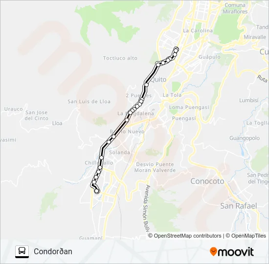 SEMINARIO MAYOR - T. QUITUMBE Bus Line Map