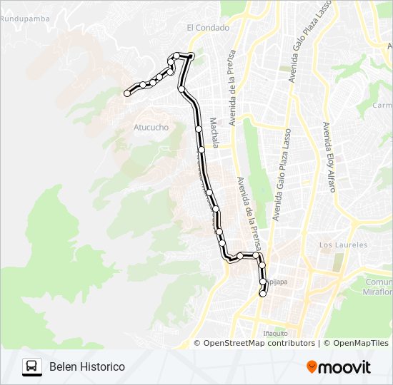 PARADA "LA Y" - MENA DEL HIERRO bus Line Map