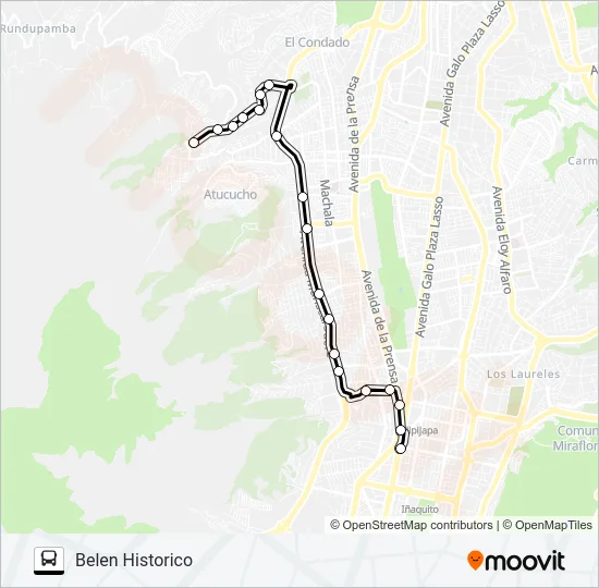 PARADA "LA Y" - MENA DEL HIERRO Bus Line Map