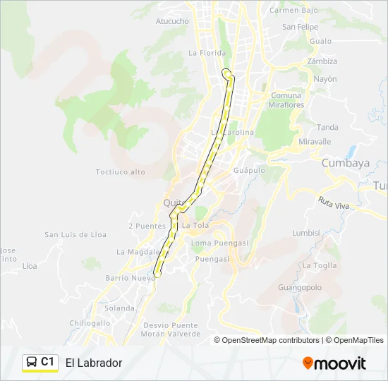C1 Bus Line Map