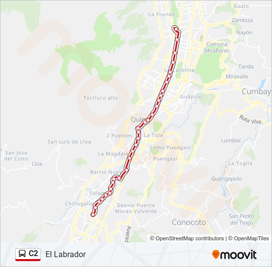 C2 bus Line Map