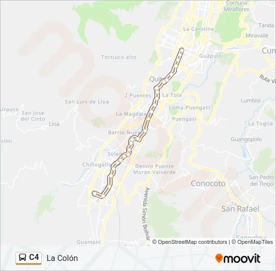 C4 Bus Line Map