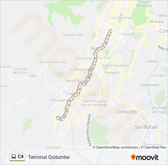 Mapa de C4 de autobús