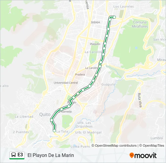 E3 Bus Line Map
