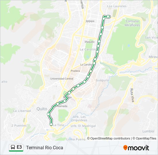 Mapa de E3 de autobús