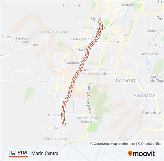 E1M bus Line Map