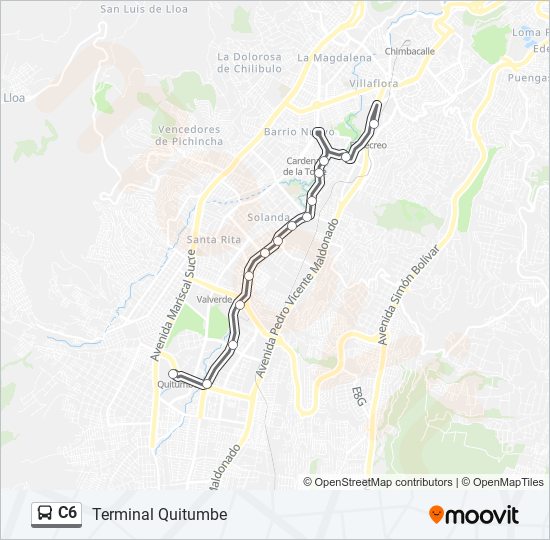 C6 bus Line Map