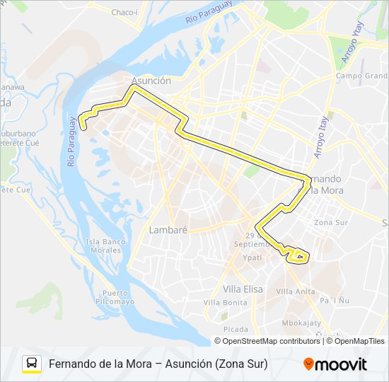 Mapa de 21 de autobús