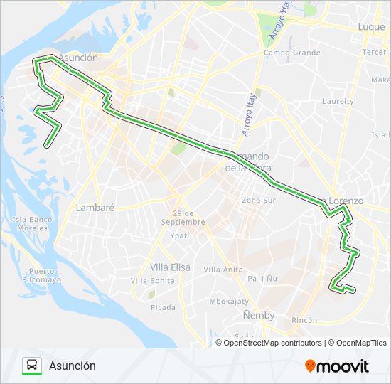 Mapa de 45 de autobús