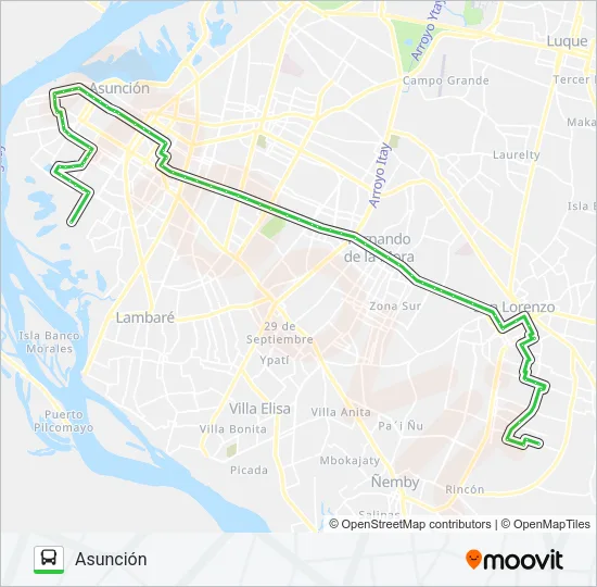 45 Bus Line Map