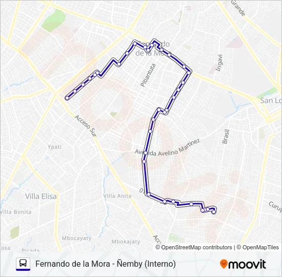 10 INT Bus Line Map