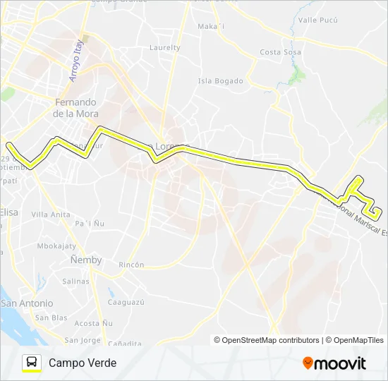 96 Bus Line Map