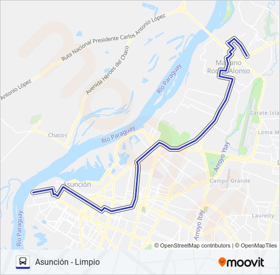 Mapa de 36 de autobús