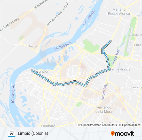 Mapa de 44 de autobús