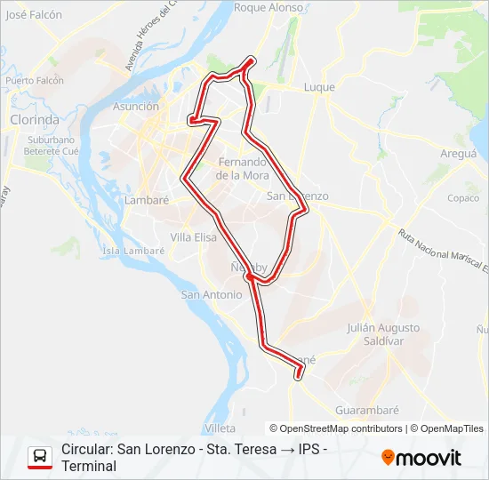 18 Bus Line Map