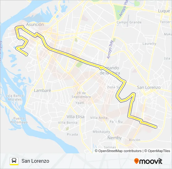 45 Bus Line Map