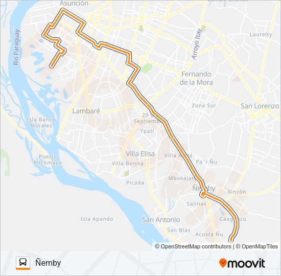Mapa de 88 de autobús