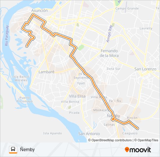 Mapa de 88 de autobús