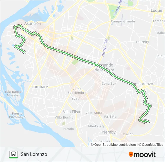 45 Bus Line Map