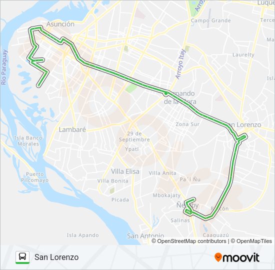 Mapa de 45 de autobús