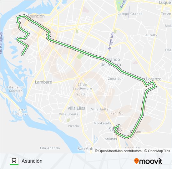 Mapa de 45 de autobús