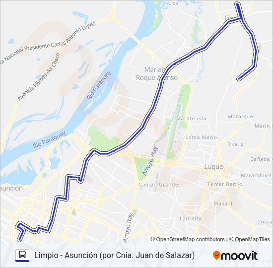 Mapa de 34 de autobús