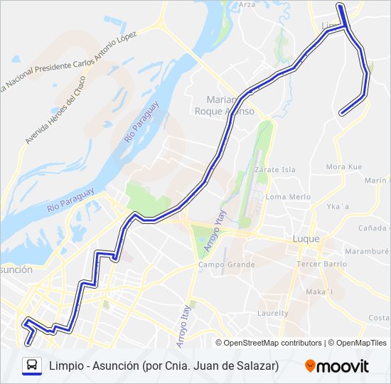 Mapa de 34 de autobús