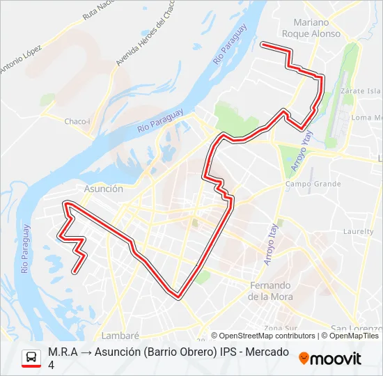 37-40 Bus Line Map