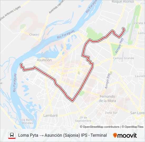 37-C Bus Line Map