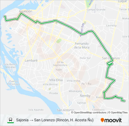 56-D Bus Line Map