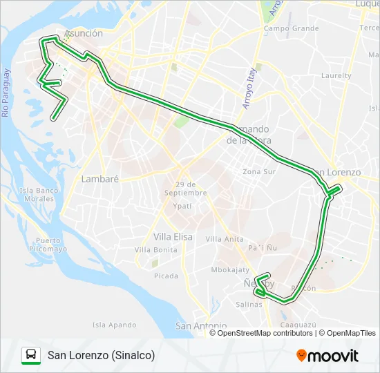 45 Bus Line Map