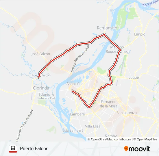 101-B Bus Line Map
