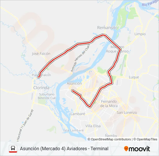 101-B Bus Line Map