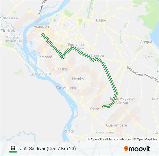 50 Bus Line Map