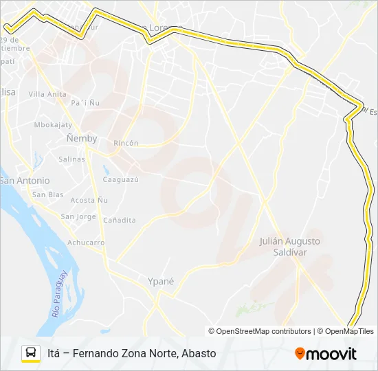 96 Bus Line Map