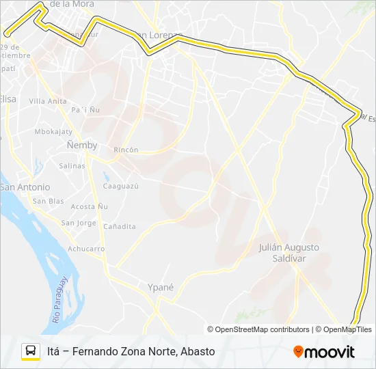 96 Bus Line Map