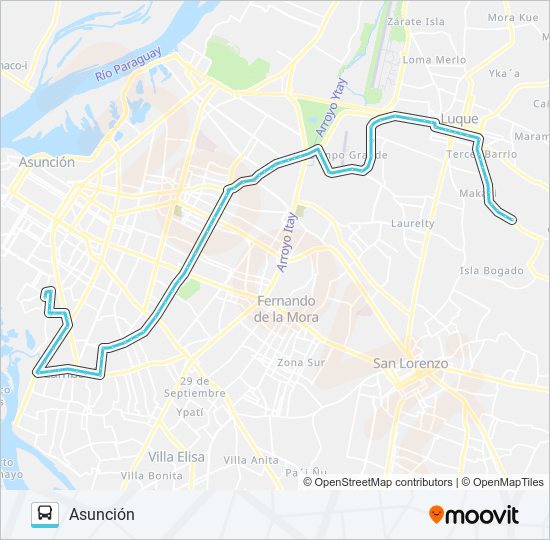 Mapa de 51 de autobús