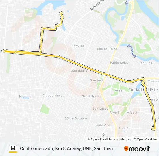 5 Bus Line Map