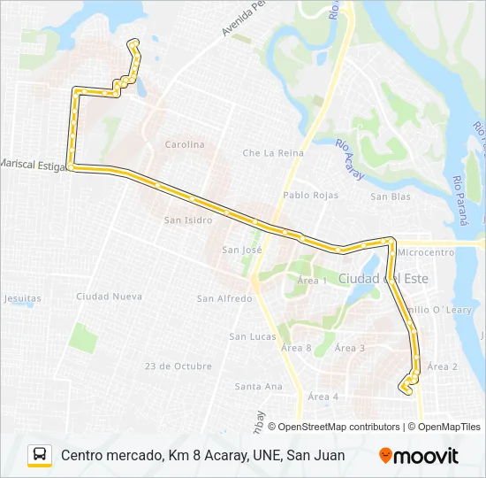 5 Bus Line Map