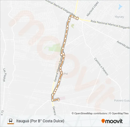 165 Bus Line Map