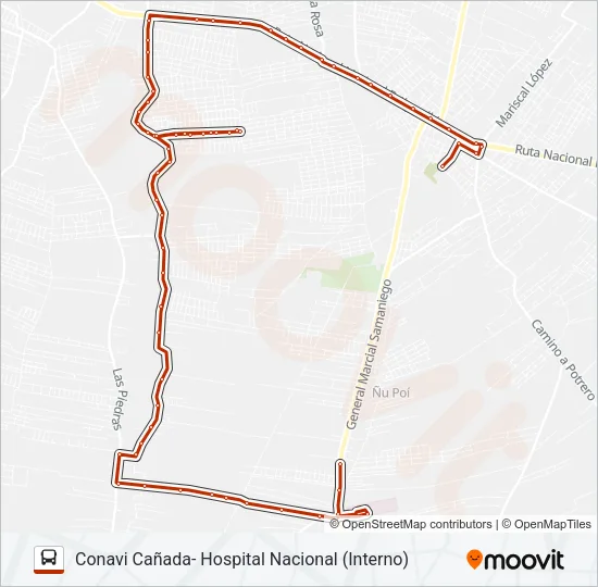 165 Bus Line Map
