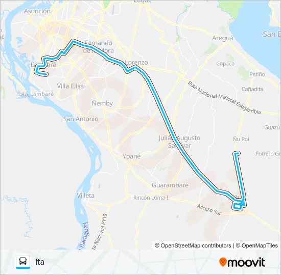 454 Bus Line Map