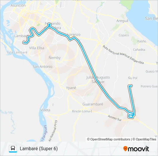 454 Bus Line Map